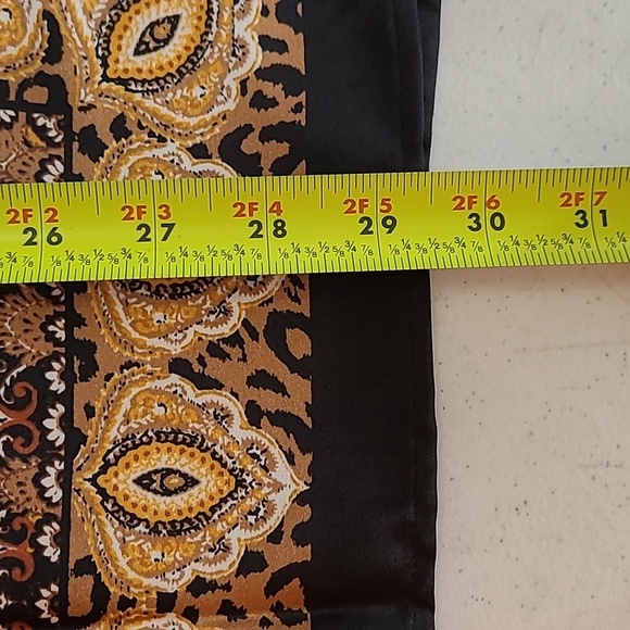 Ruby Rd Black & Gold Patterned Button-up Blouse with Silky Satiny Feel size XL - Picture 8 of 8